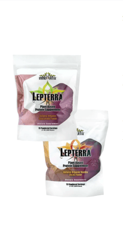 Lepterra Plant Based Protein Supplement Natural Organic Chocolate Flavor 15 Powdered Servings 