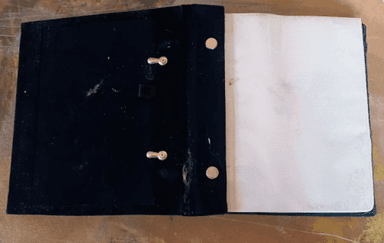 Black Photo Album Book With Silver and Gold Picture Frame Cover