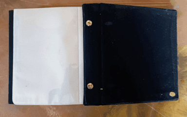 Black Photo Album Book With Silver and Gold Picture Frame Cover