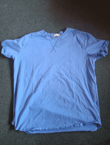 Bliegou Men's Large Blue Shirt