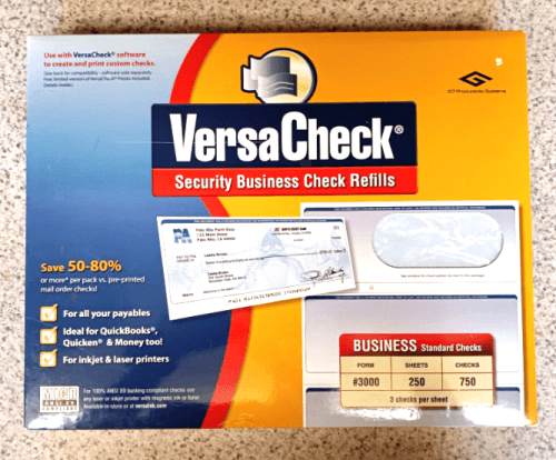 VersaCheck Security Business Check Refills: Form #3000~ Business Standard Checks